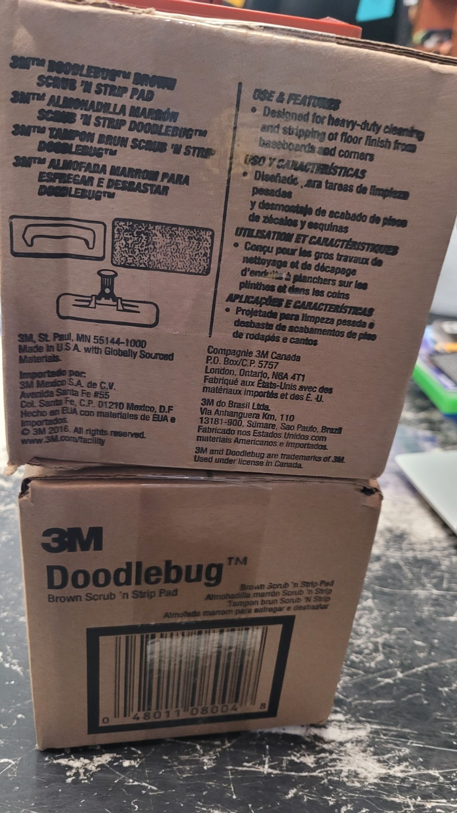 3m Doodlbug Lot 10x Bron Scrub Stip Pads 2x Boxes 854 & Head 6472
