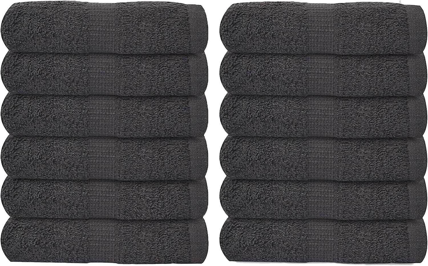 Wash Cloth Towels Set 13×13 Premium Cotton Bulk Pack of 12,24,36,48,60,120,300