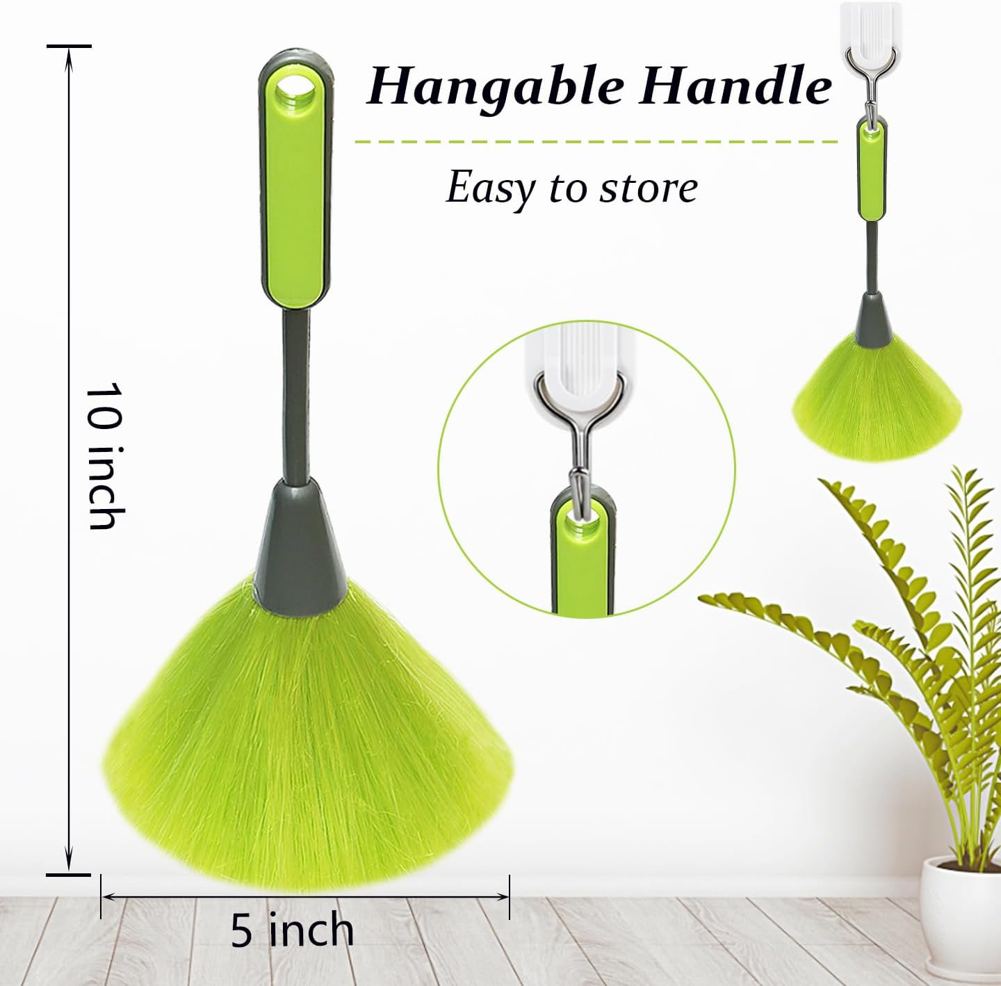 4 Pack 10 inch Microfiber Duster, Feather Duster, Grips Microfiber Delicate Dust