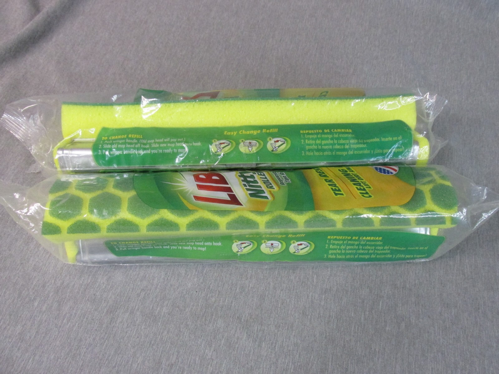 10 Libman Nitty Gritty 10 In. Sponges Roller Mop Refills #02011 New Sealed