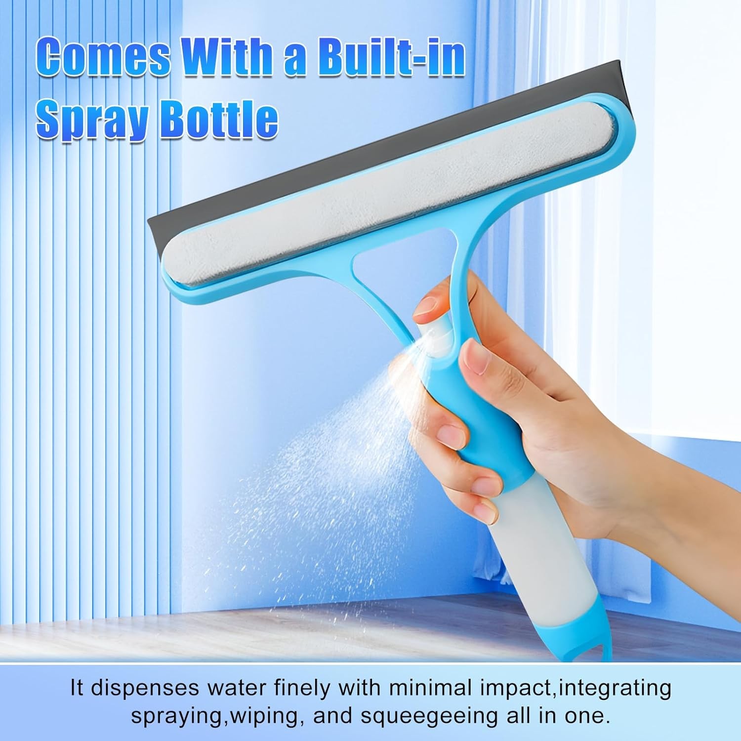 3 in 1 Window Cleaning Scraper Spray for Car Home Window squeegee Cleaner Tool