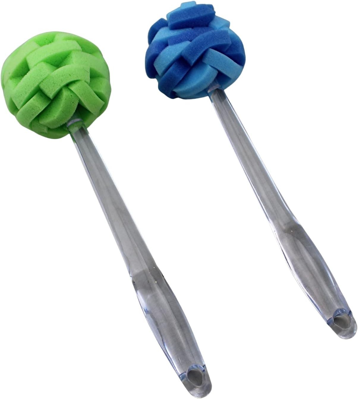 2 Pack Soft Touch Glassware Sponge Puff Dish Brush 11.5″ Multi-Purpose Cleaner