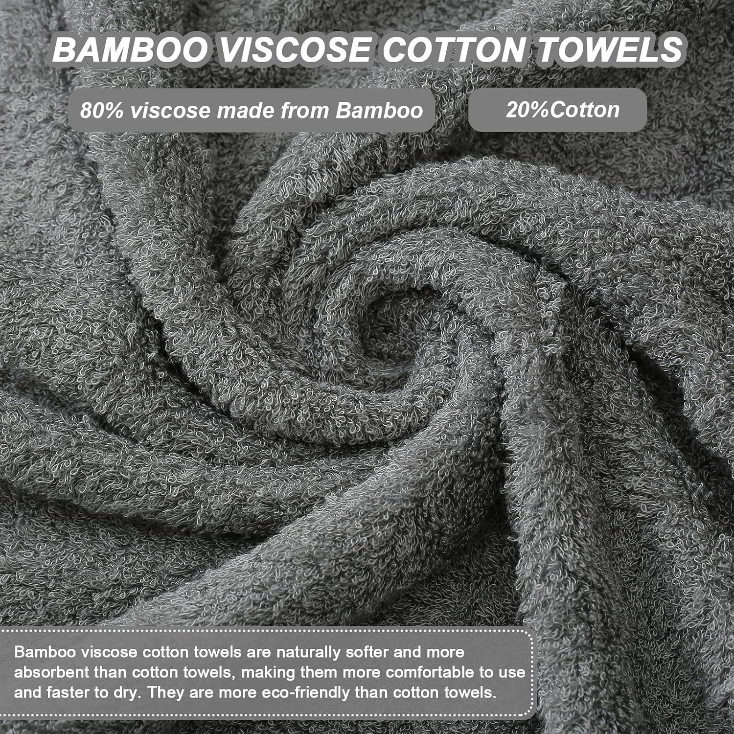 Bath Towels, 27x54inch – Natural, Ultra Absorbent Towels for Bathroom, Travel,