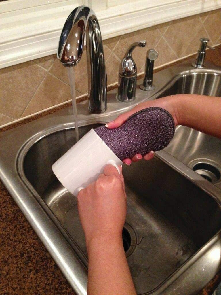 Original Tuff-Scrub 2in1 Microfiber Cleaning Sponge Pads, Highest Quality 4 Pads
