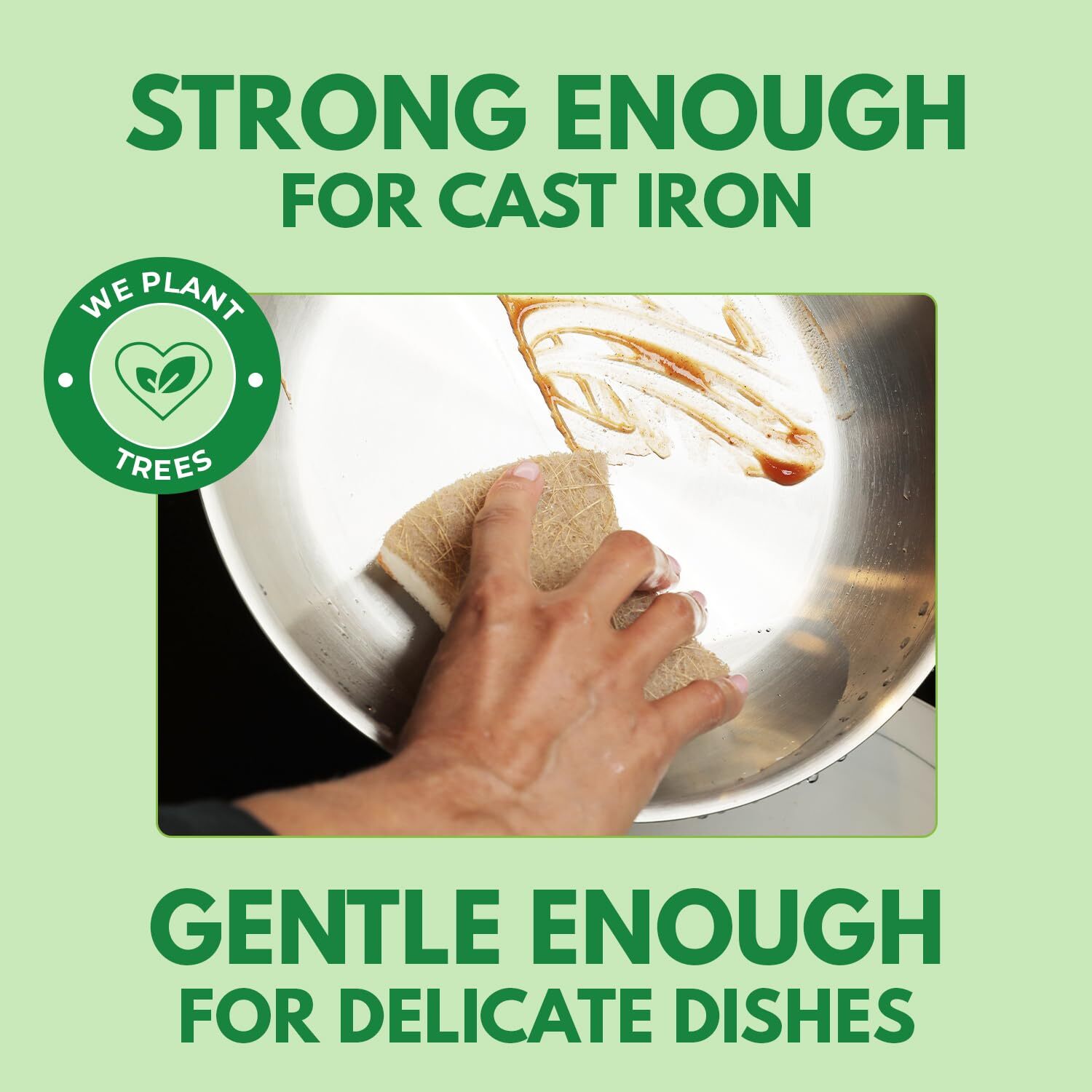 Biodegradable Natural Kitchen Sponges Pack Of 24 Cellulose And Coconut Kitchen S