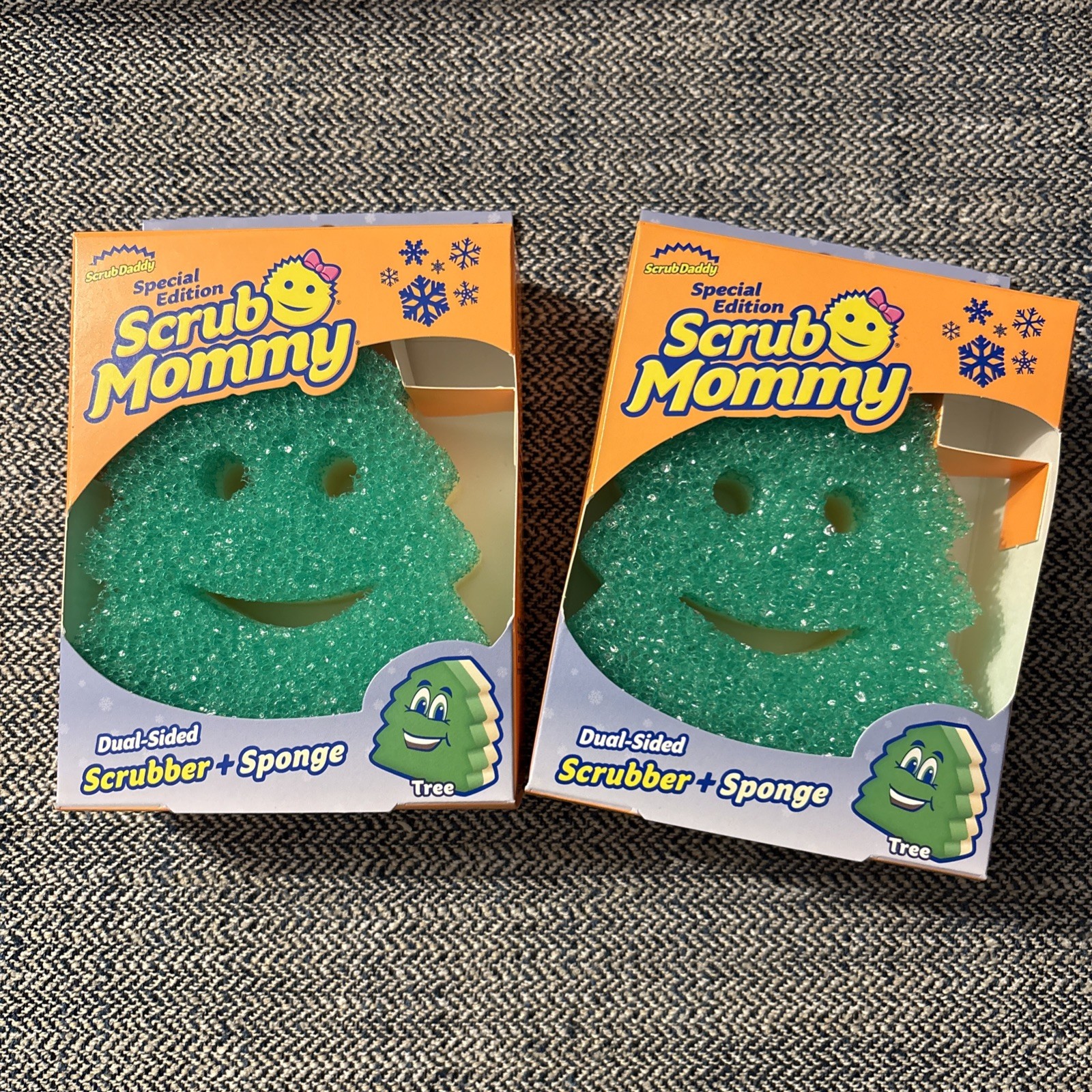 Scrub Mommy Winter Shape Holiday Christmas Tree Special Edition (set of two)