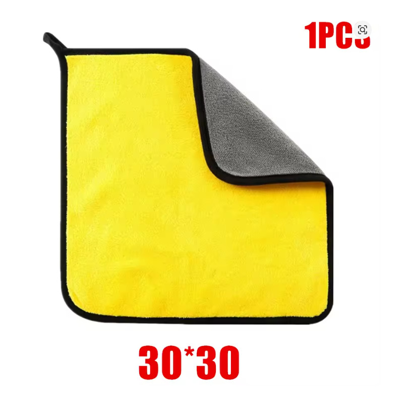 1/2/6PCS Microfiber Cleaning Towel 30x30cm Soft Thick Car Wash Drying Cloth