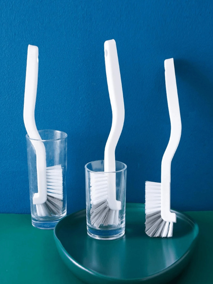1 pc White Plastic Gap Cleaning Brush – Multipurpose for Kitchen, Bathroom