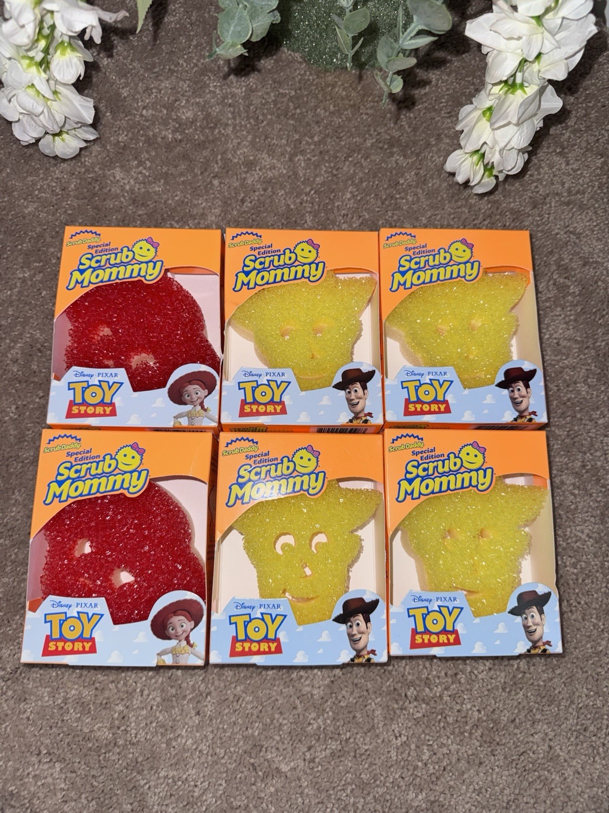 Toy Story 5 Lot Of 6 Scrub Daddy / Scrub Mommy Jessie & Woody