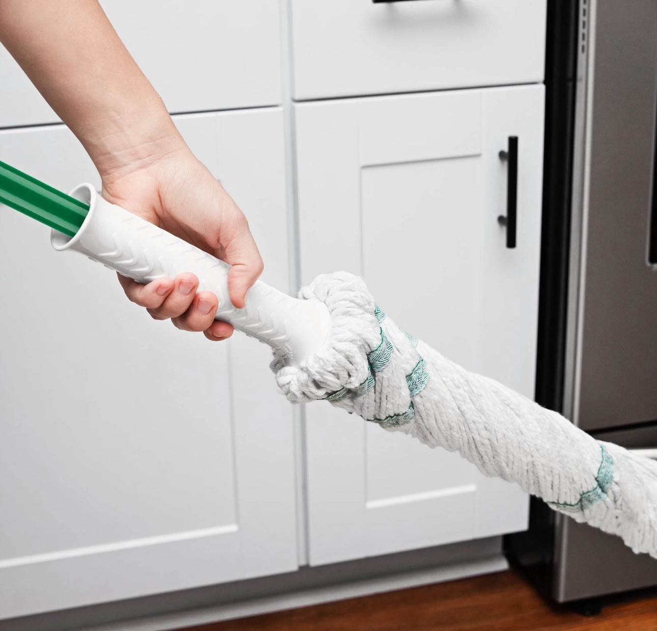 Libman Tornado Mop Refill White Cotton Blend Attachment Style Snap-On