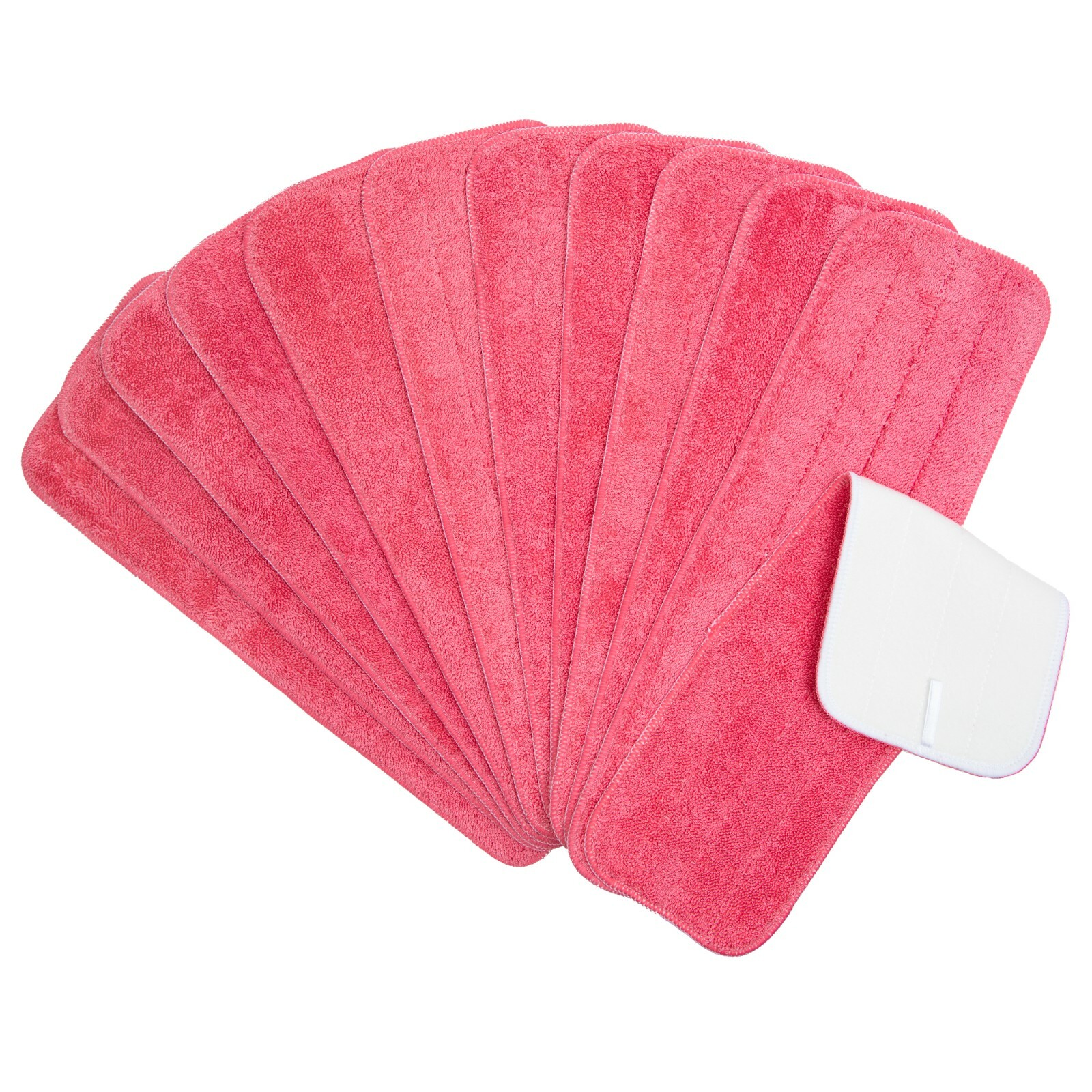 12 Pack of Flat Mop Refill Pads for Dry and Wet Mops, Pad Size & Color Options