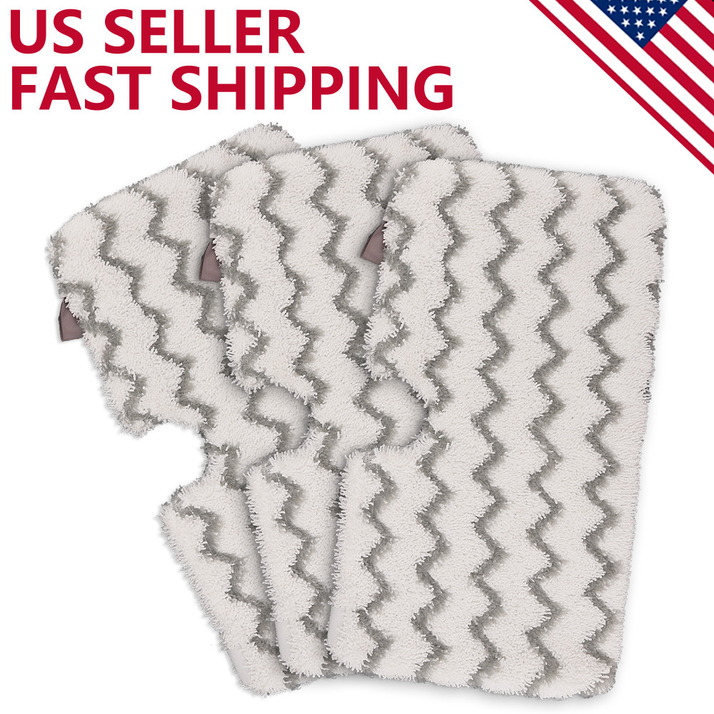 3 Pk Steam Mop Pad with Scrub Strips Microfiber Replacement Pad Refill for Shark