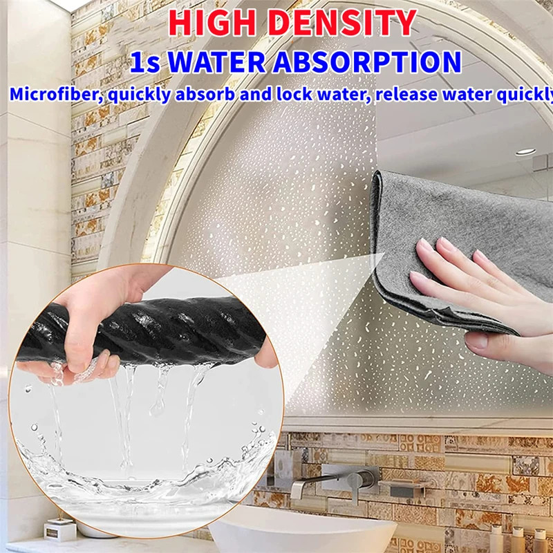 Thicker Magic Cleaning Cloth No Watermark No Trace Clean Rag Microfiber Wash Re