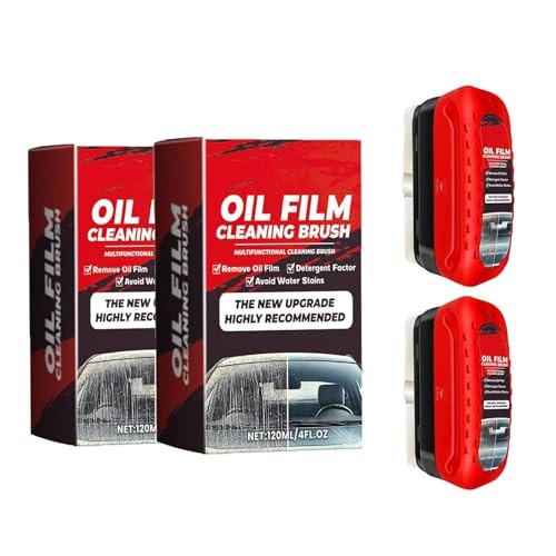 2Pack Automotive Oil Film Cleaning Brush – New Glass Coating for Windshield