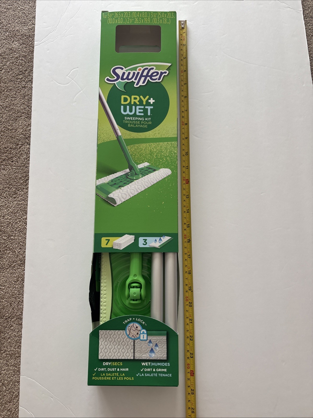 Swiffer Sweep + Mop,Broom & Mop Alternative,Dry & Wet Floor Cleaner,Fresh Scent