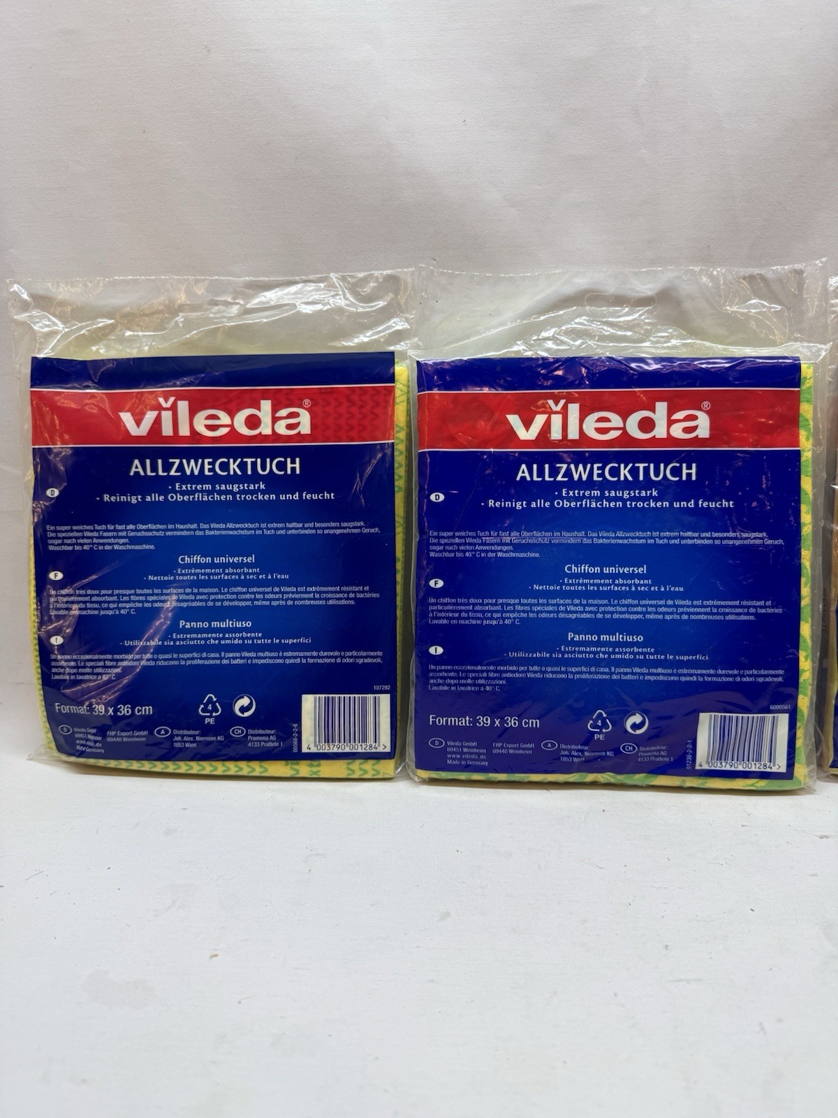 3- 2 Pk Vileda Window Cleaning Cloth Made in West Germany BRAND NEW (6 Total)