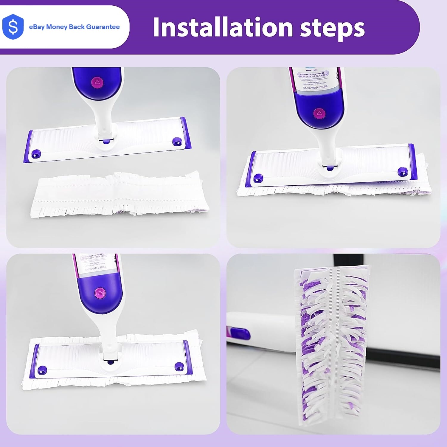 12PACK Disposable Power Mop Refills for PowerMop Multi-Surface Mop Spray 12Count