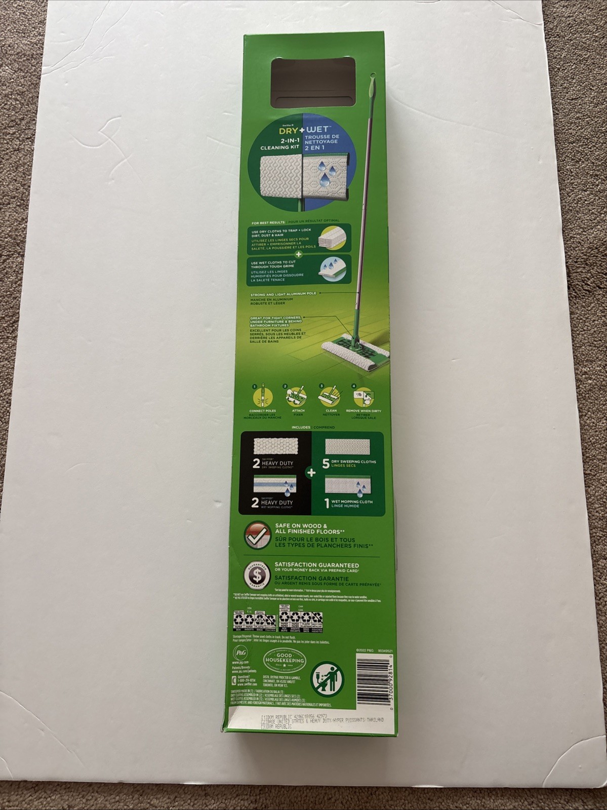 Swiffer Sweep + Mop,Broom & Mop Alternative,Dry & Wet Floor Cleaner,Fresh Scent