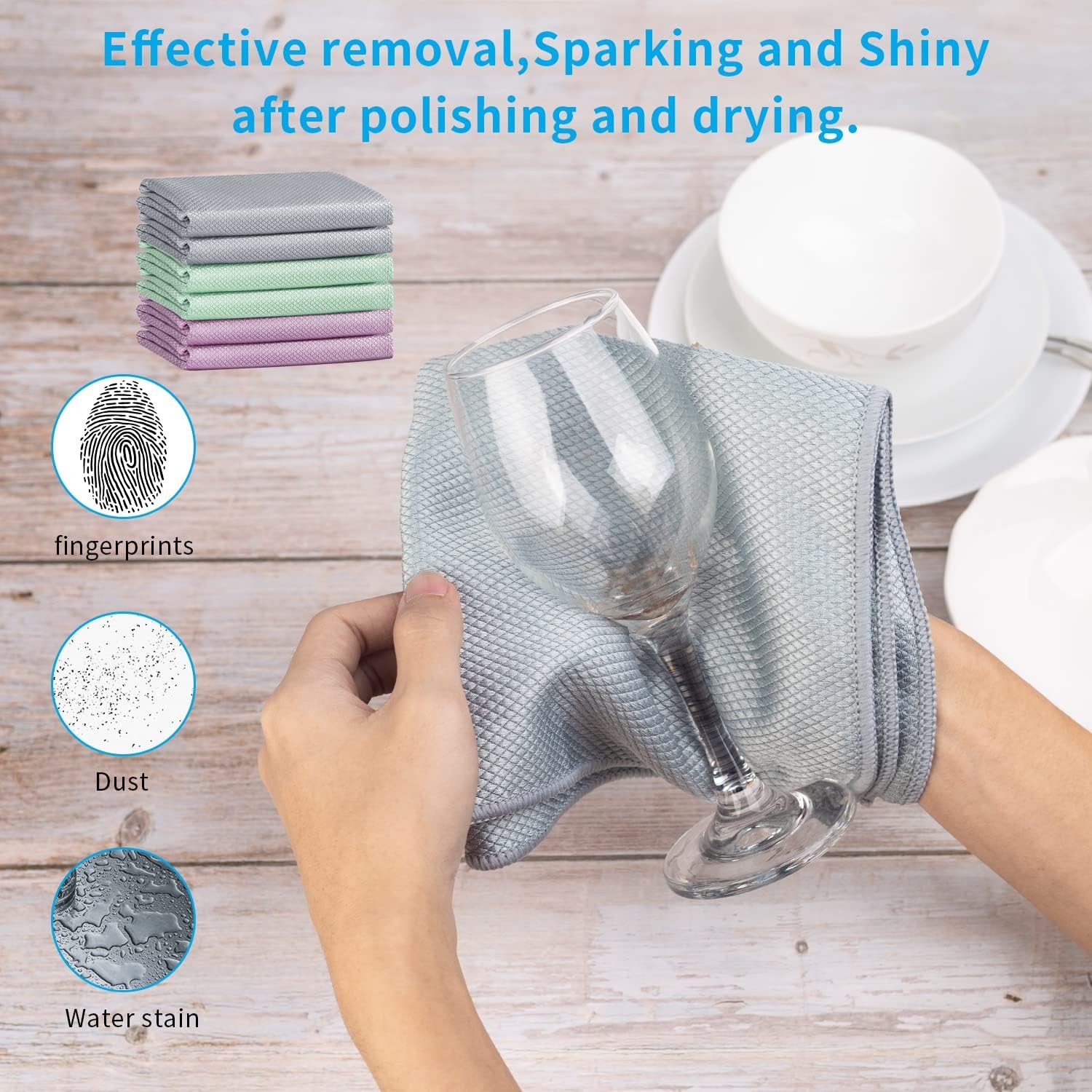 10x Fish Scale Streak Free Magic Glass Window Car Mirror Microfiber Cleaning USA
