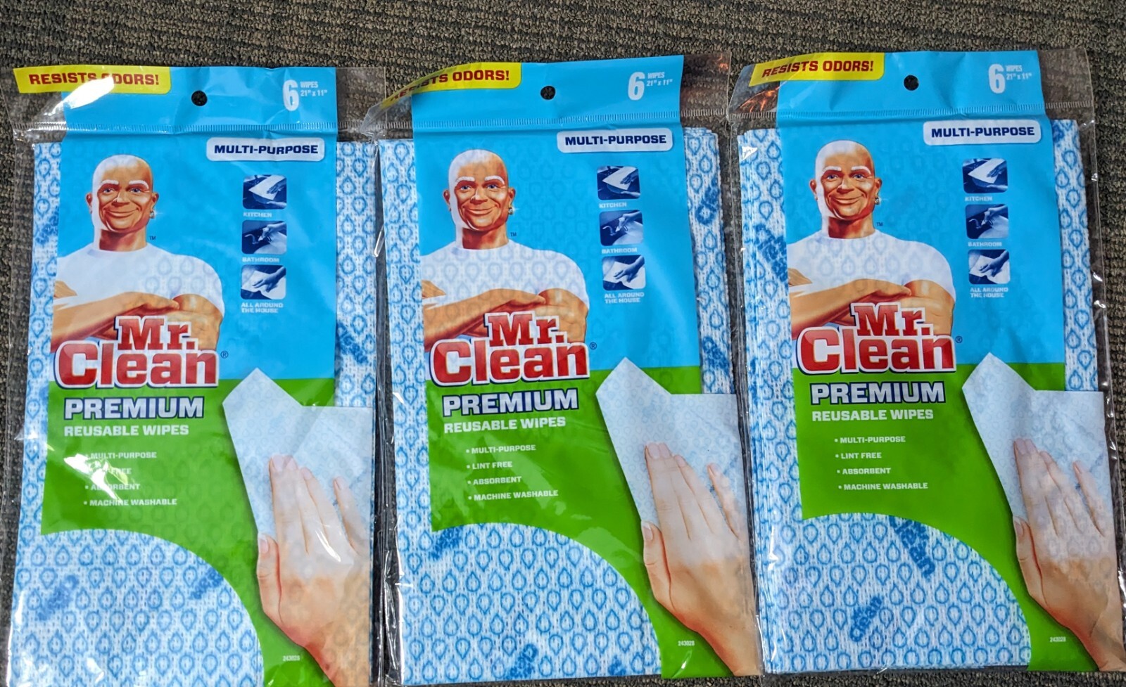 Premium Reusable Cleaning Wipes Mr Clean 18 Total Resists Odors 2016