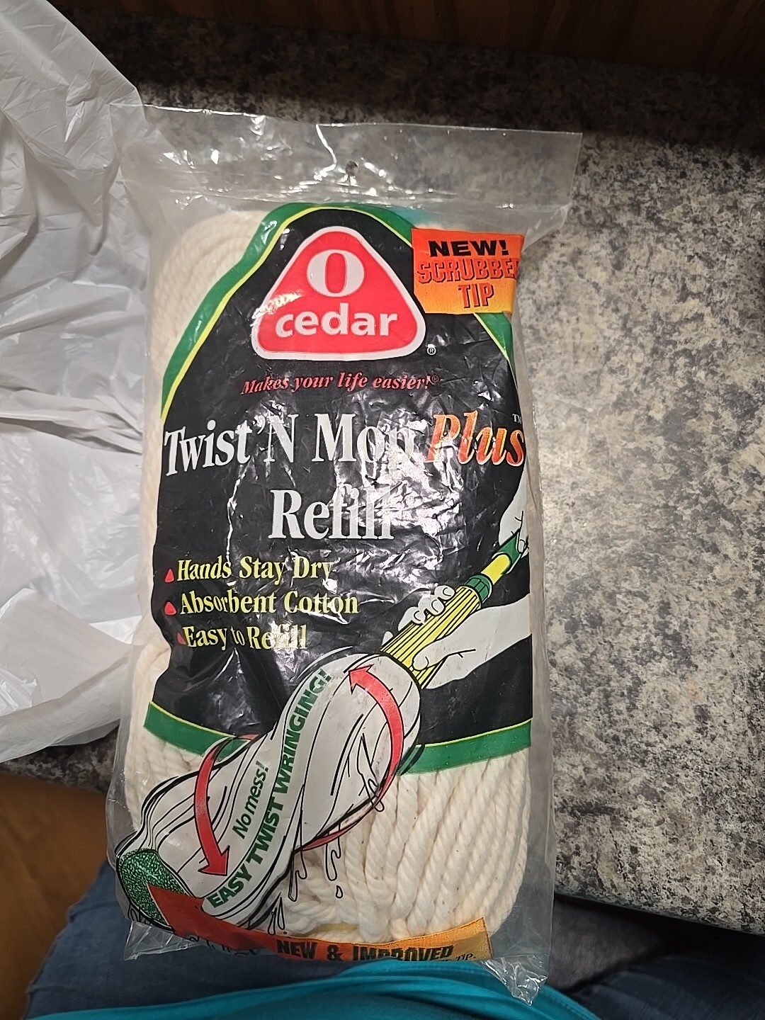 O Cedar Twist N Mop plus Refill Replacement Cotton Twist Mop New Sealed White
