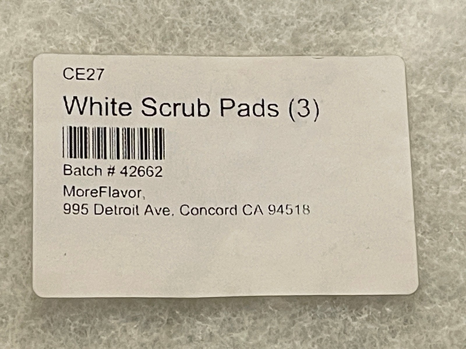 White Scrub & Scouring Pads for Beer and Wine Making Equipment – 3 Count