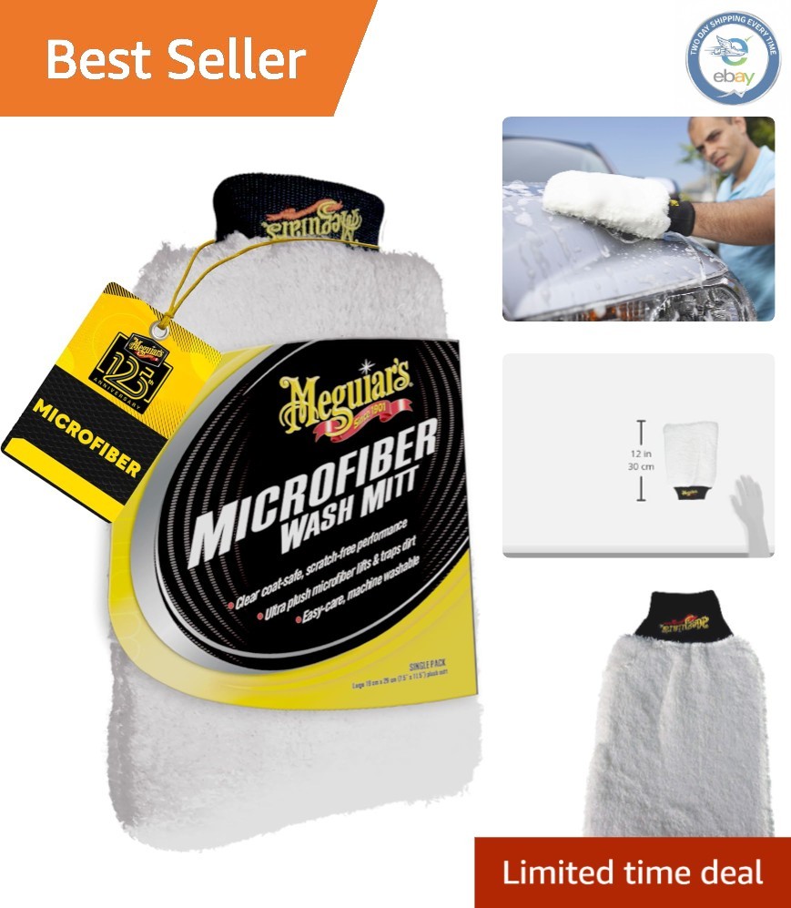 X3002 Super-Thick Microfiber Wash Mitt for Show Car Finish – Machine Washable