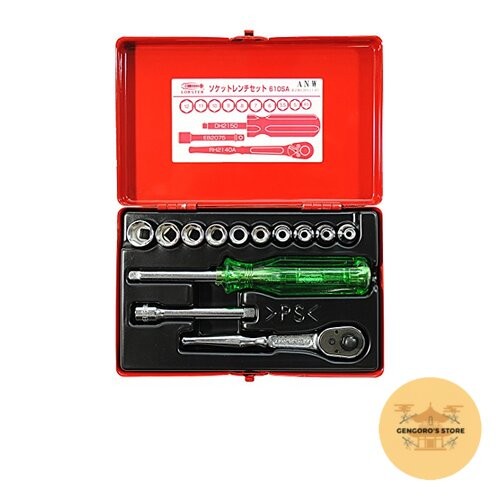 Lobtex Socket Wrench Set 610SA Metric Tools Made in Japan