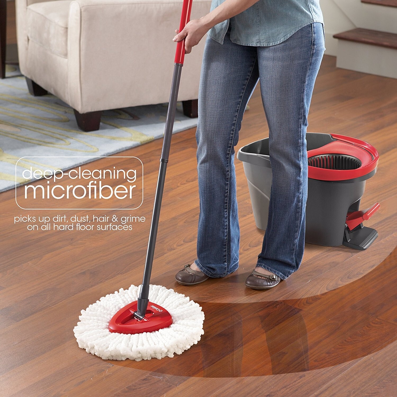 O-Cedar Easy Wring Spin Mop Refill, 1 Count (Pack 6)