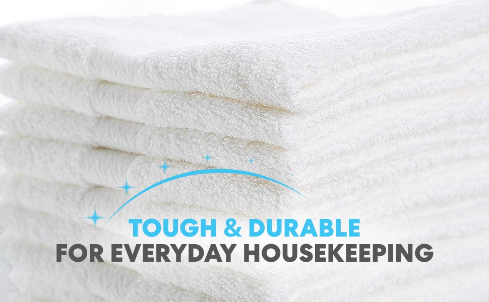 Simpli-Magic Cotton Terry Towels 14″x17″ (60 Pack) – Highly Absorbent Soft