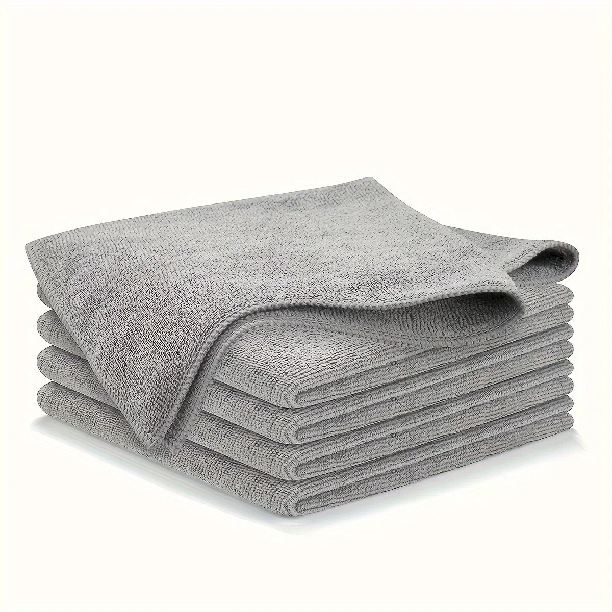 Microfiber Kitchen Towels Set 5/10/20Pcs Soft Absorbent Cleaning Cloth Gray