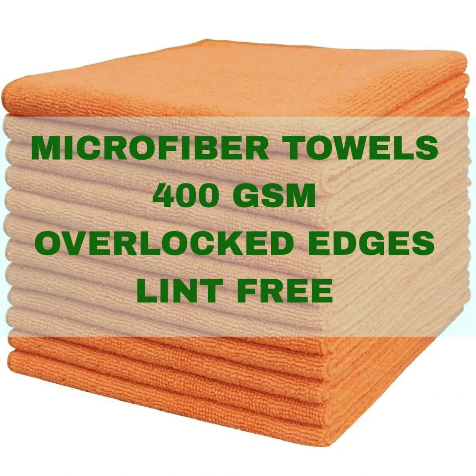 Microfiber Cleaning Cloth 16×16 Car Polishing No Scratch Detailing 12 Pac 400GSM