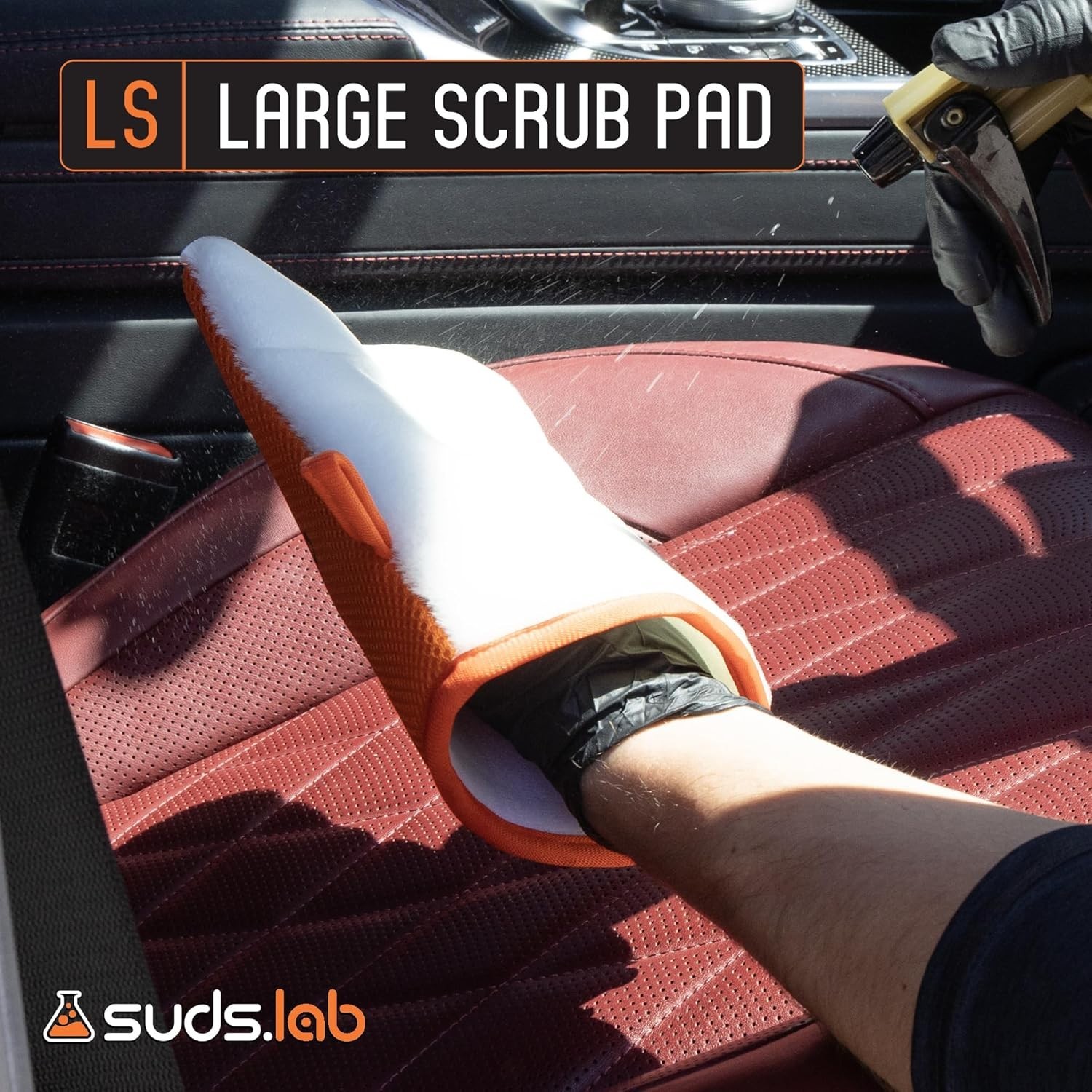 Heavy Duty Scrub Pad for Car Wash, Upholstery, and Interior Cleaning Mitt