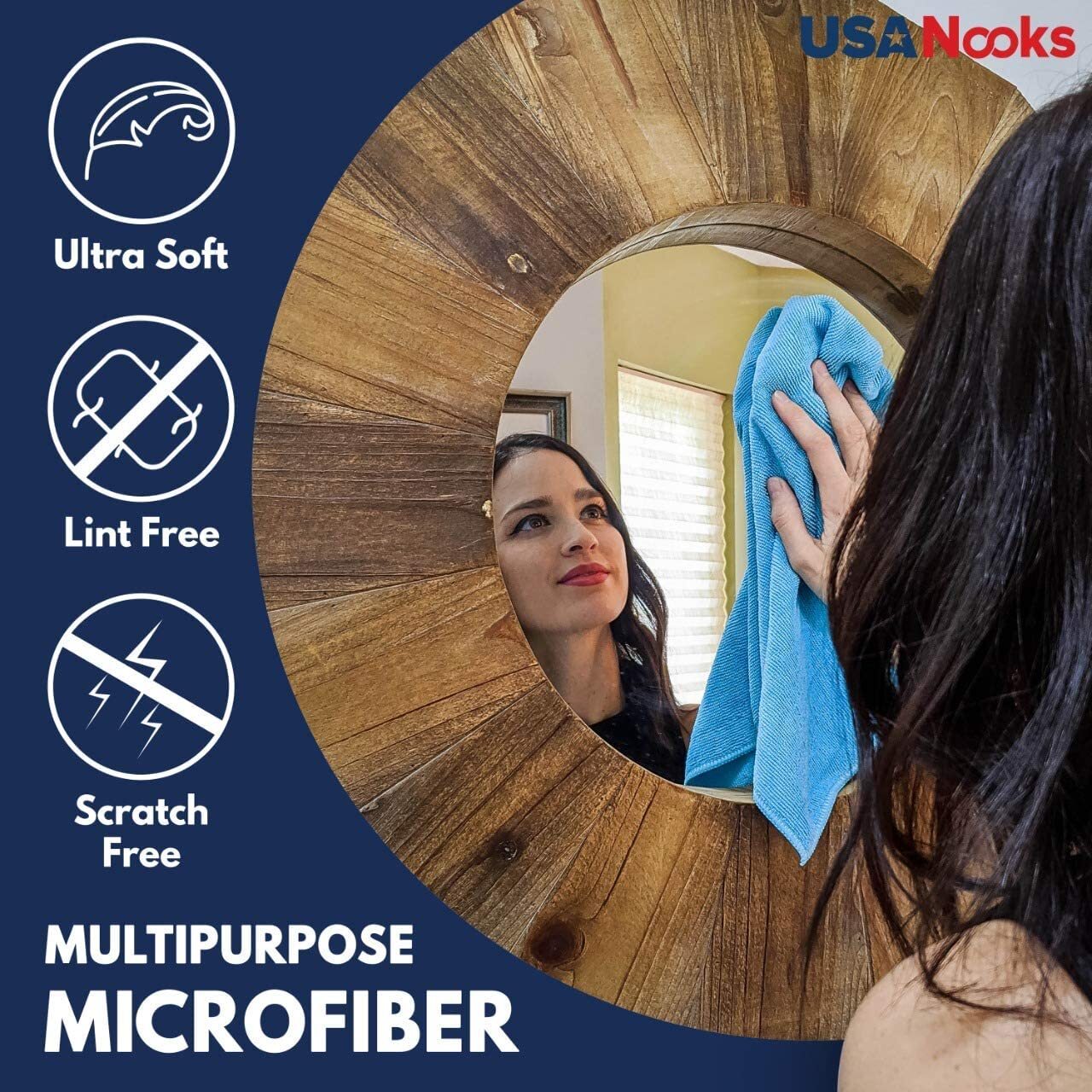 12 Pack Microfiber Cleaning Cloth 1200 Washes Ultra Absorbent Towels for Car