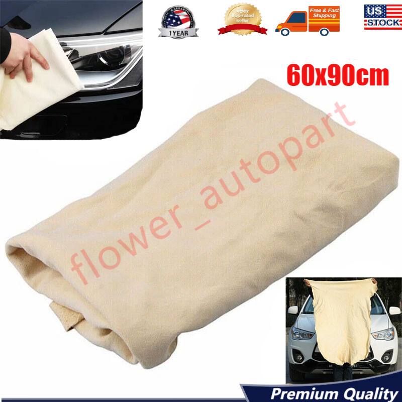Washing Absorbent Drying Shammy Towel Natural Chamois Leather Car Cleaning Cloth