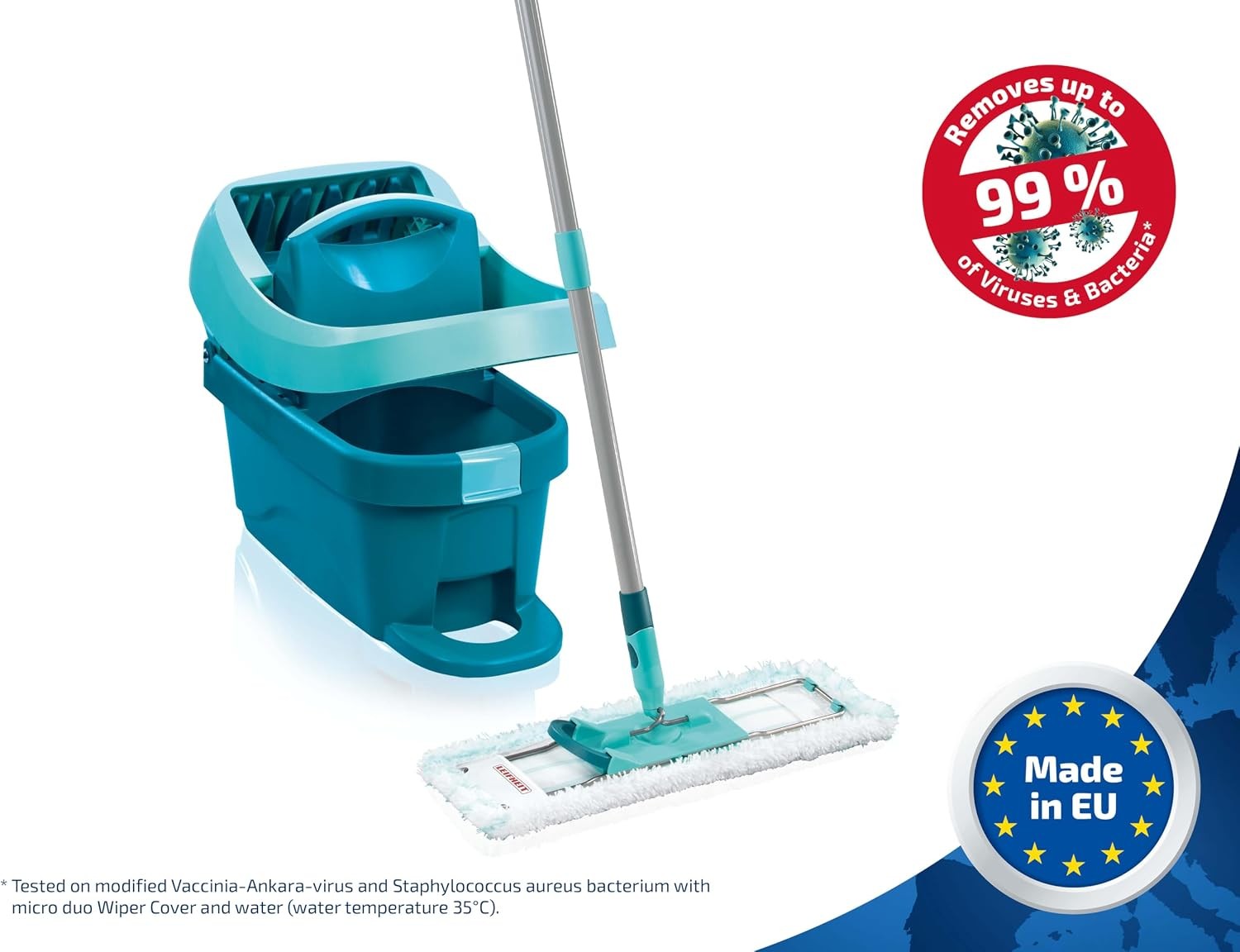 “Profi” Mop & Bucket Set W/ Rollers Turquoise