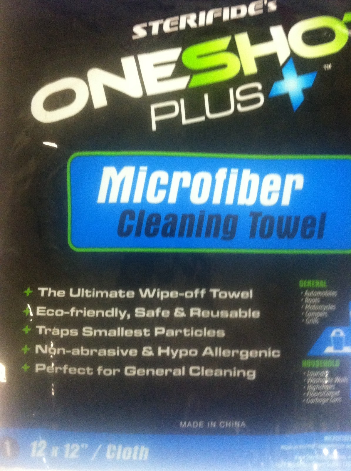 8pk One Shot Microfiber Towel Detail Ultimate Microscopic Anti-Bacterial Clean