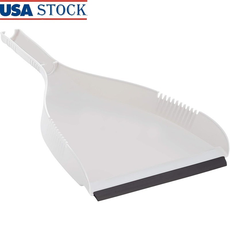 Heavy Duty Clip-On Dustpan Easy Grip Rubber Edge Clean Tool Home Commercial New