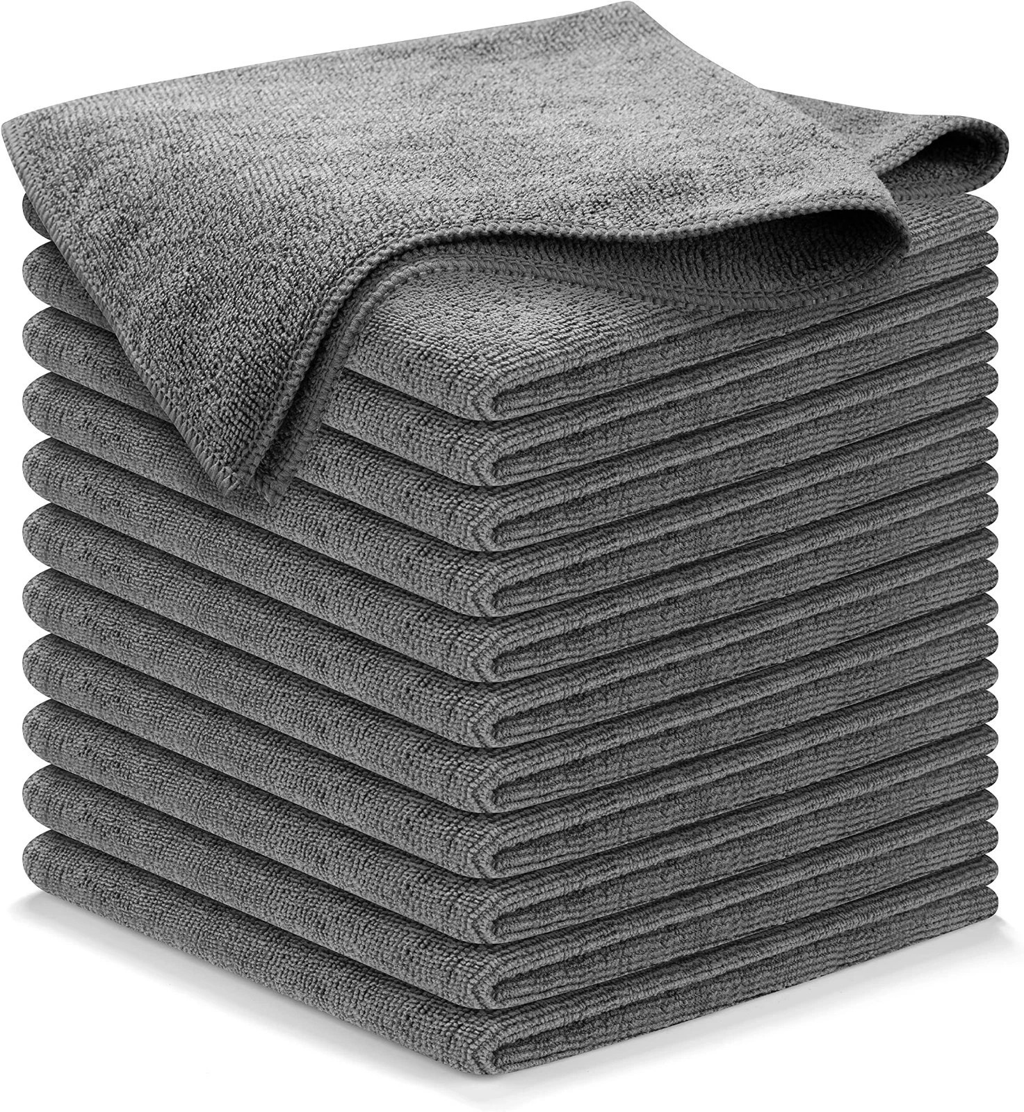 12 Pack Microfiber Cleaning Cloth 12.5×12.5 inches Lint Free-Streak Free