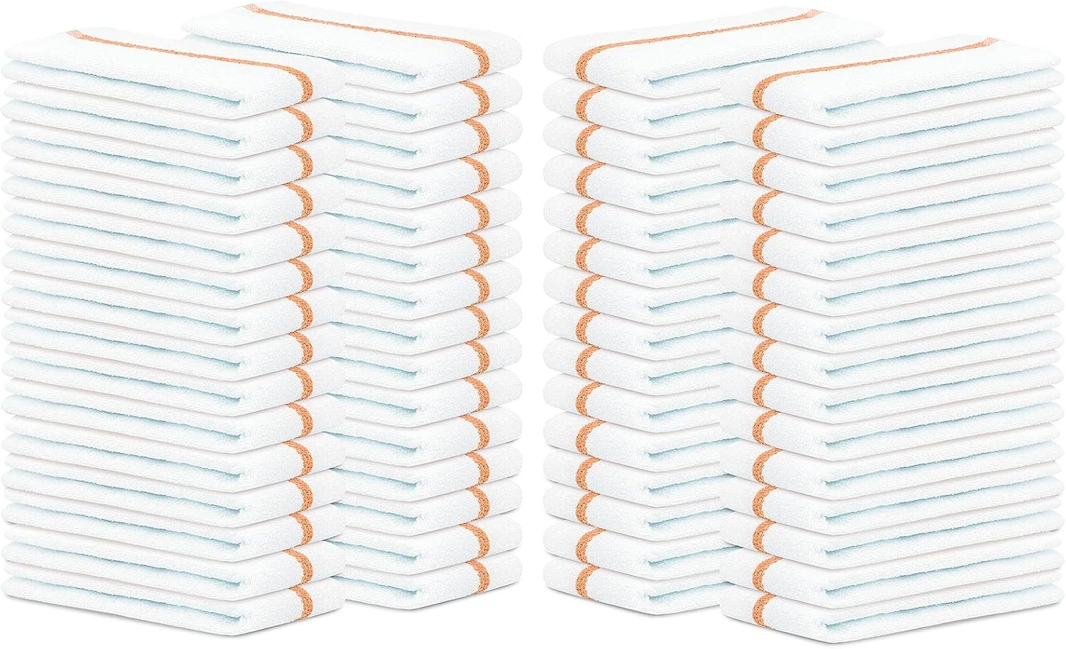 Bar Mops Gold Stripe Pack of 60 Kitchen Towels 16×19 Multi-Purpose for Home,
