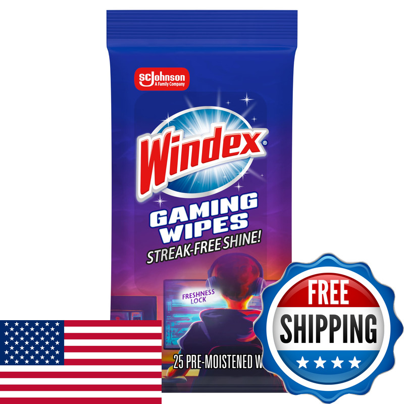 Windex Gaming Cleaning Wipes Pre-Moistened Wipes To Instantly Clean All Gaming