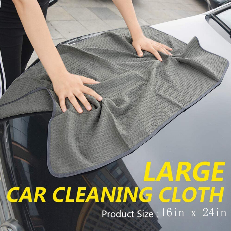 Microfiber Car Drying Towel Car Detail Cleaning Cloth Waffle Woven Large 16″x24″