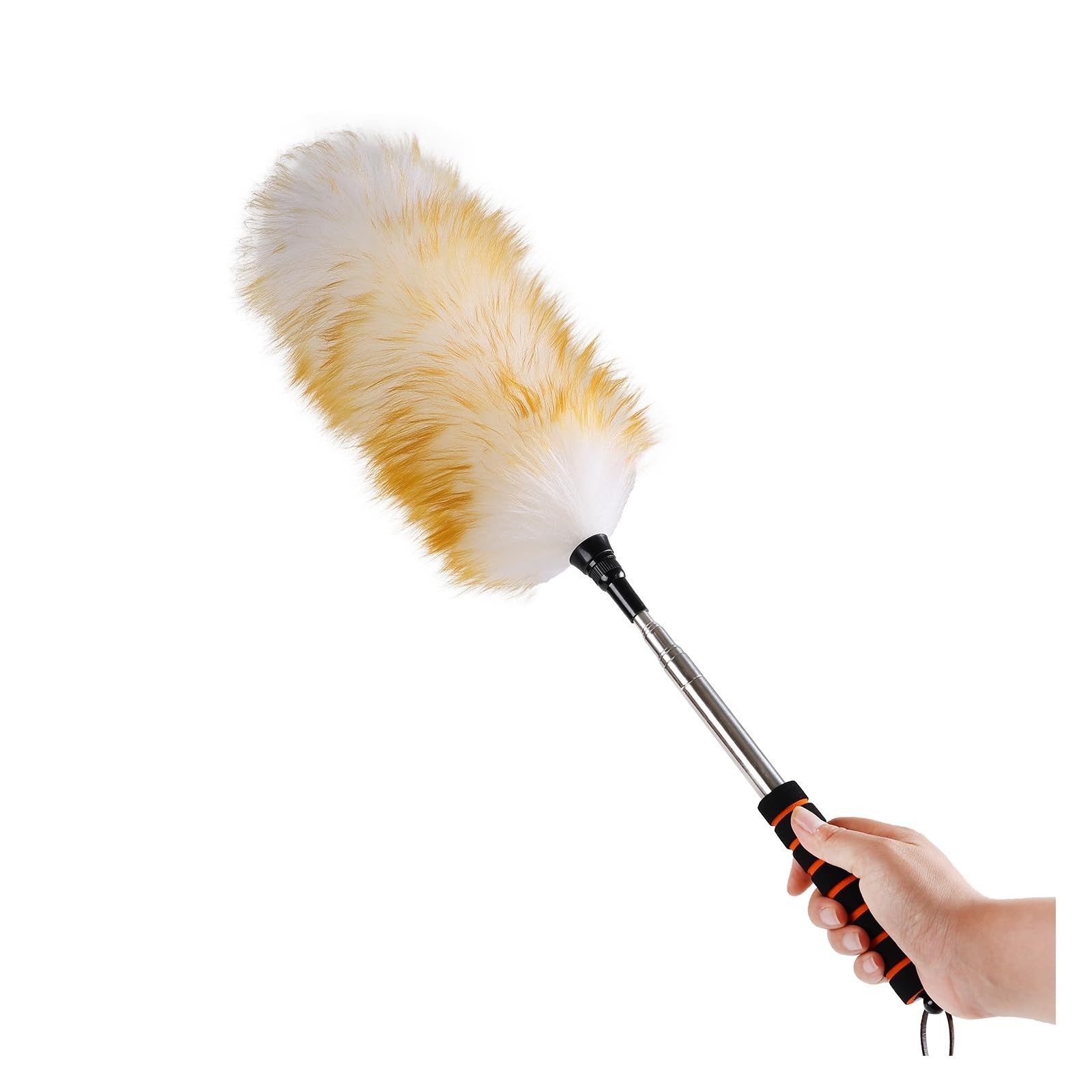 Lambswool Extendable Cleaning Duster 26-64 Inch, Anti-Static Wall Duster Clea…