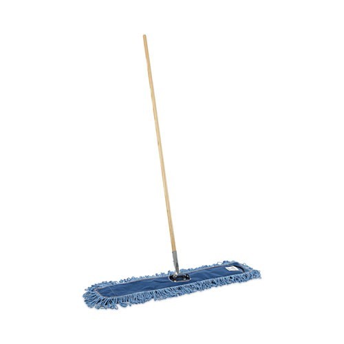 Boardwalk Dry Mopping Kit, 36 x 5 Blue Blended Synthetic Head, 60″ Wood/Metal