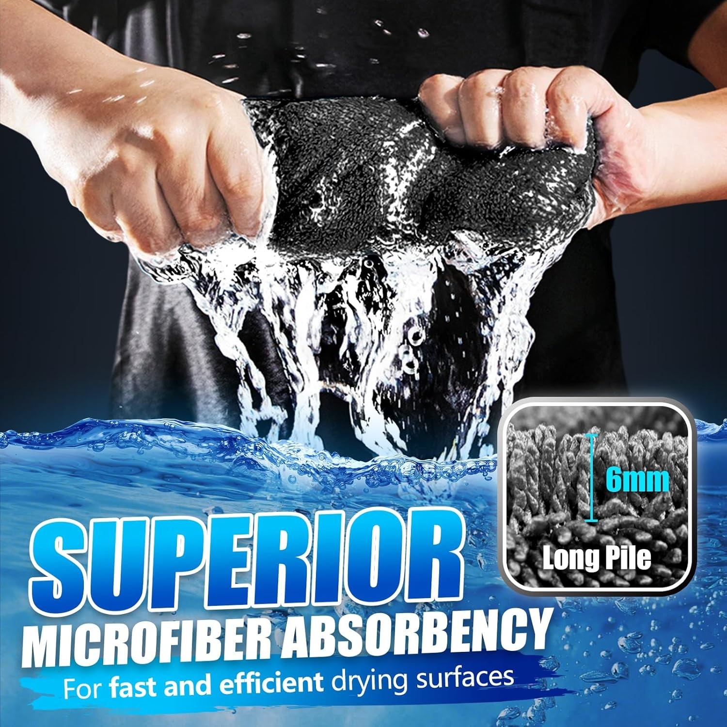 Car Drying Towel Microfiber Towels for Cars 1200 GSM Wash Auto Detailing Supp…