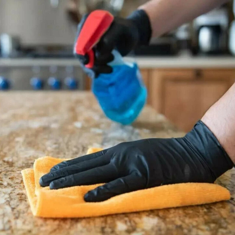 Advance Black Nitrile Exam Gloves 5 Mil Powder Free Latex Free Bulk 1000ct Glove