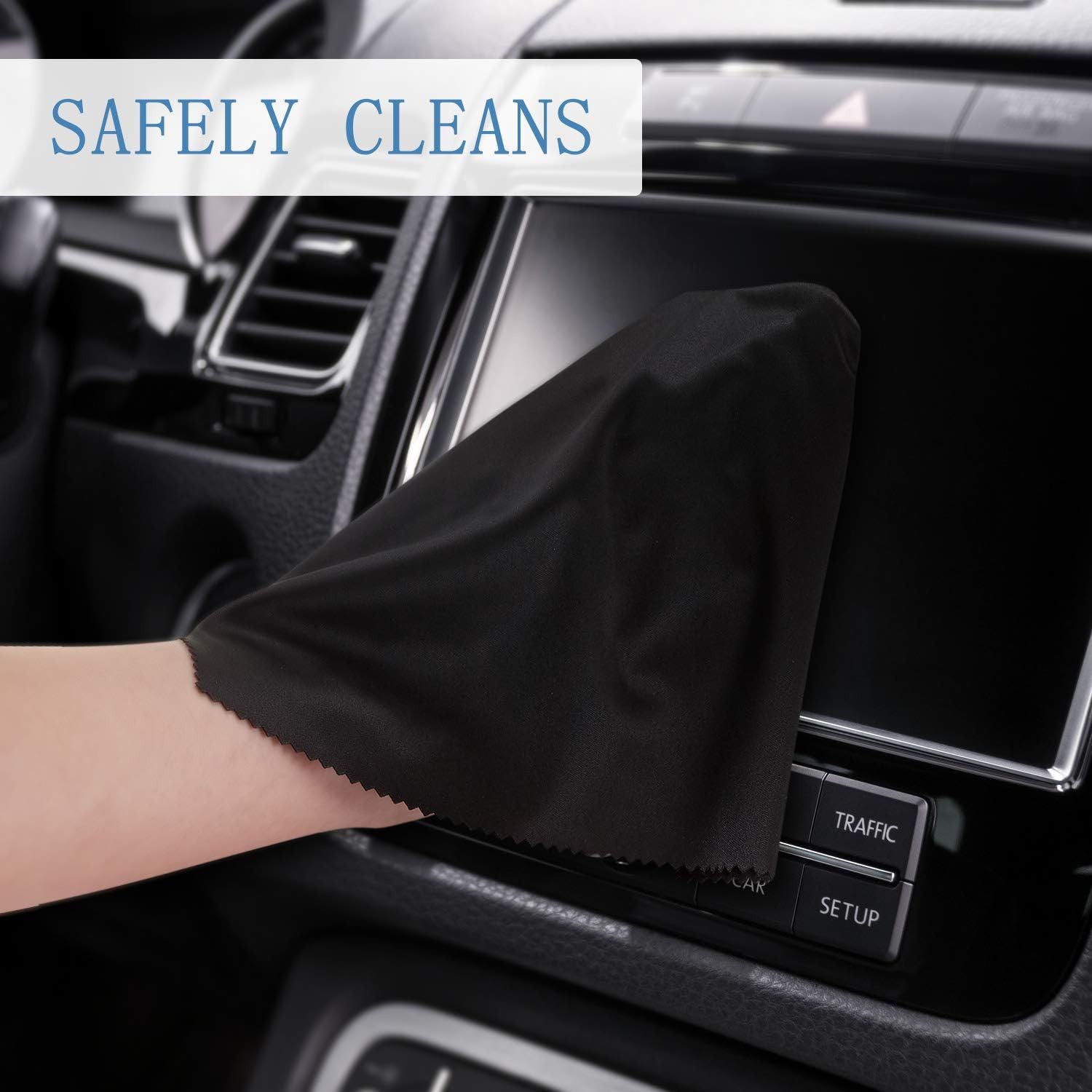 Frienda 12 Pack Large Microfiber Glass Cleaning Cloths 12 X 12 Inch Oversized Ey