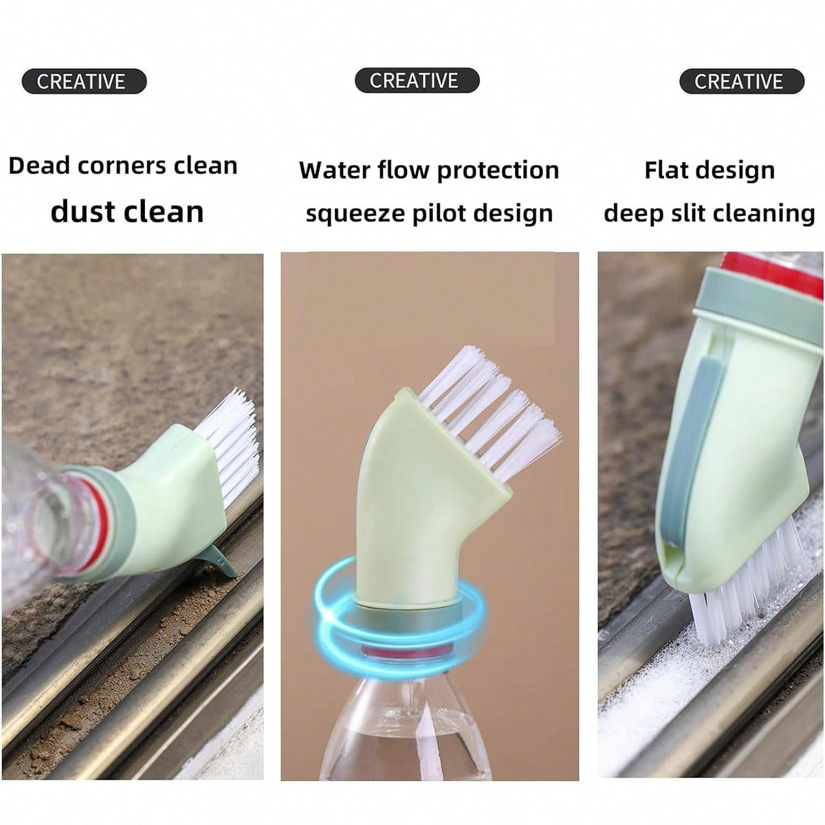2-in-1 Bottle Cleaning Brush Creative Multifunctional Gap Brush Kitchen Tool NEW
