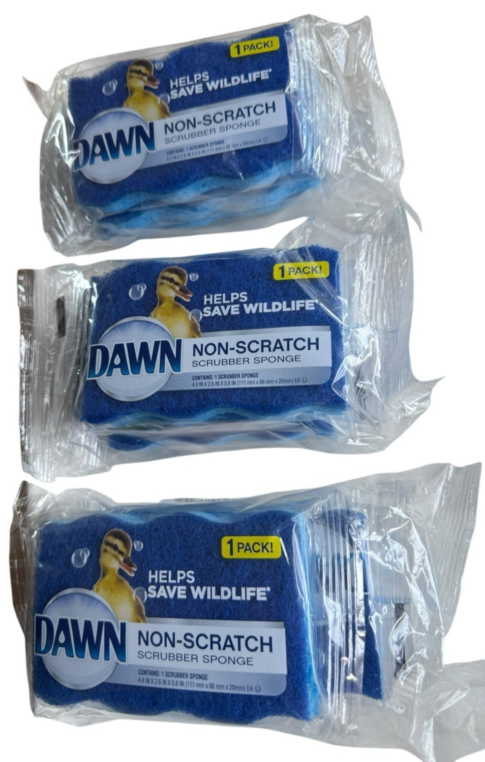 3x Dawn Non-Scratch Scrubber Sponges 3-Pack – 3 x 3 Count