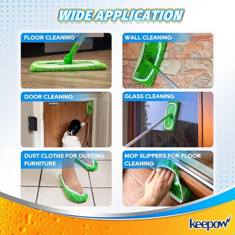 Microfiber Mop Pads Swiffer Mop Reusable Washable Wet Dry Cleaning 2 Pack New
